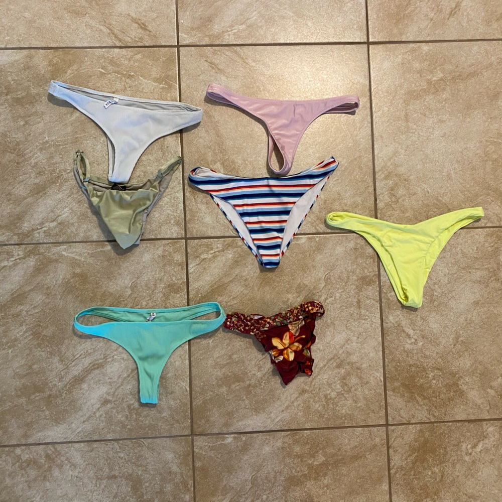 Assorted bikini bathing suit bottoms